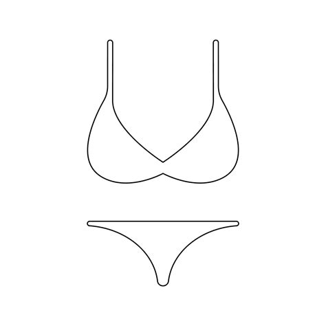 trajes de baño o bikini icono aislado sobre fondo blanco Vector en Vecteezy