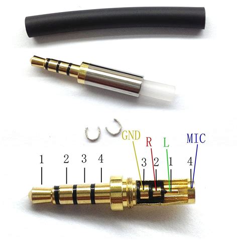 Ketdirect Gold Pole Mm Male Repair Headphone Jack Plug Metal Audio