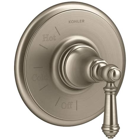 Kohler Artifacts 1 Handle Wall Mount Tub And Shower Faucet Trim Kit In Brushed Bronze Valve Not