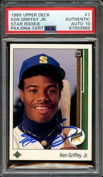 Lot Detail Upper Deck Signed Ken Griffey Jr Psa Authentic Psa