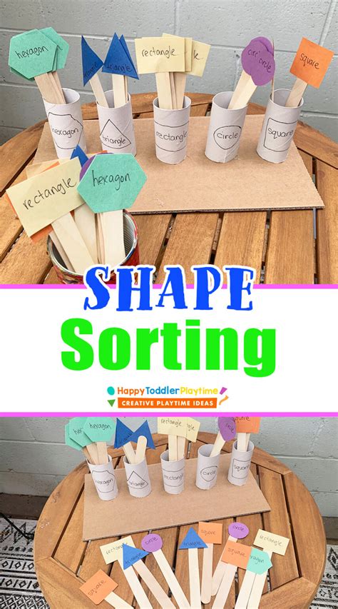 Shape Sorting Activity for Preschoolers - Happy Toddler Playtime