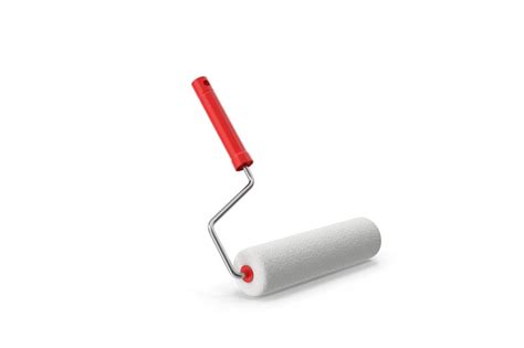 premium photo red paint roller