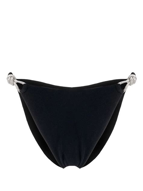 Simkhai Tie Detail Bikini Bottoms Black FARFETCH