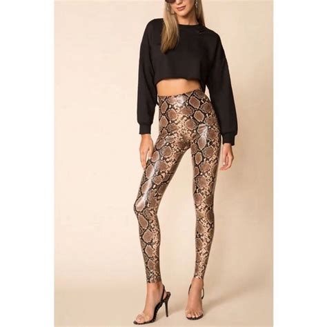 Commando Faux Leather Leggings Snake Gem