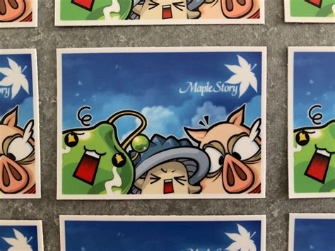 Maplestory Banner Green Slime Horny Mushroom Pig Sticker Etsy