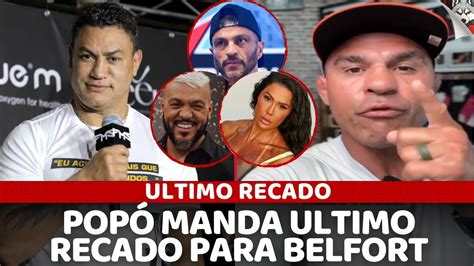 Pop Manda Recado Final Para Vitor Belfort Manda A Real Sobre Bambam E