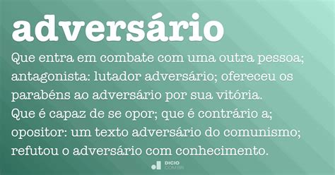 O Que Significa Adversário