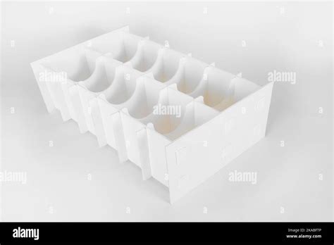 Empty Box With Multiple Inside Storage Shelves Stock Photo Alamy