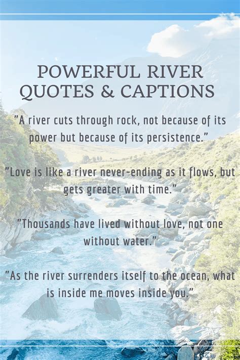 75 Beautiful River Quotes And Captions For Instagram And Inspiration