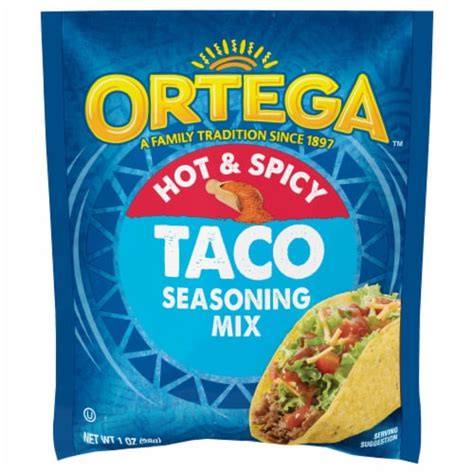 Ortega Taco Hot Spicy Seasoning Mix 1 Oz Kroger