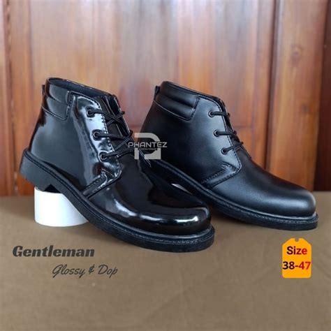 Jual Sepatu PDH Pria Formal Ankle Boot Dinas Kantoran Polisi Satpam ASN