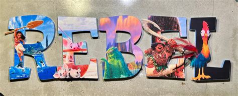 Moana Lettering Pricing Per Letter Etsy