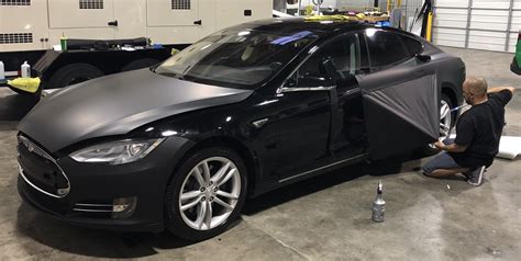 tesla matte black wrap – Custom Vehicle Wraps