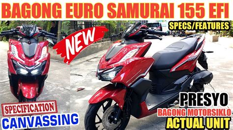 Samurai 155 Fuel Injection Scooter Actual Unit Pinakabagong Efi Ng