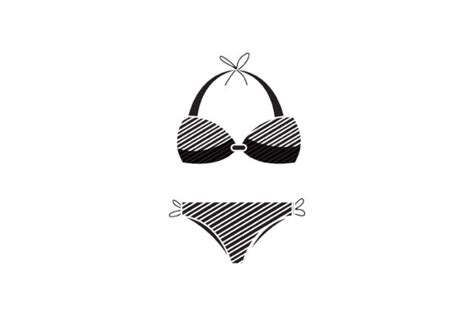 Summer Beach Bikini Solid Icon Graphic By Goodcicadaid Creative Fabrica