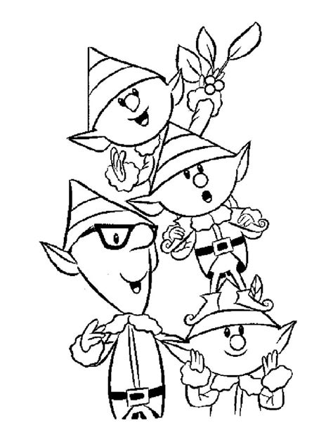 Christmas Elf Coloring Pages