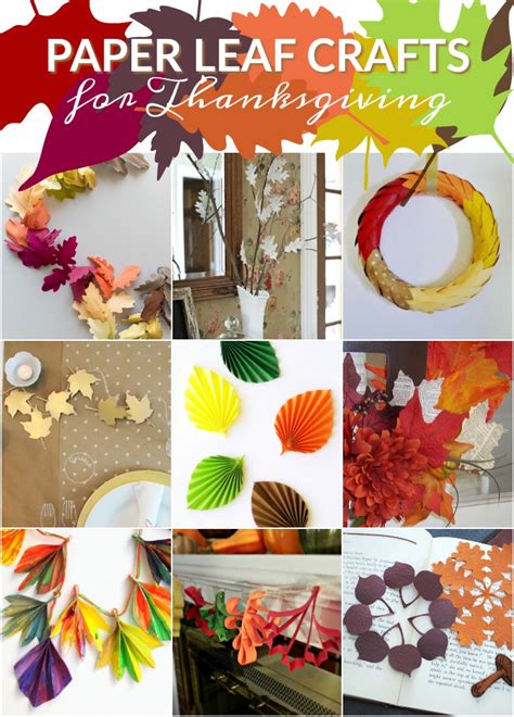 9 PAPER LEAF DECORATIONS FOR THANKSGIVING - Mad in Crafts