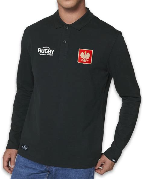 Gonga Rugby Longsleeve Polo Reprezentacja Polski Black RUGBY