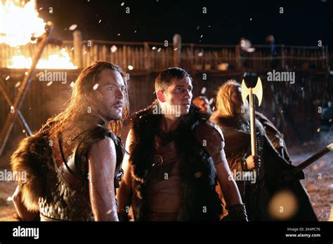 Jack Huston James Caviezel Outlander 2008 Stock Photo Alamy