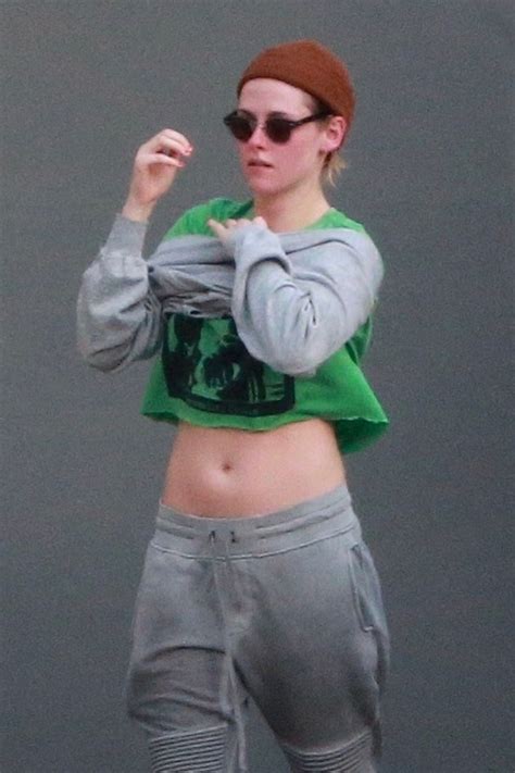 Kristen Stewart Shows Off Her Tummy Leaves A Spa In Los Angeles