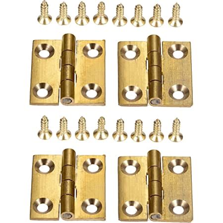 Dophee Pcs Pure Brass Mini Hinges Folding Butt Hinges For Drawer