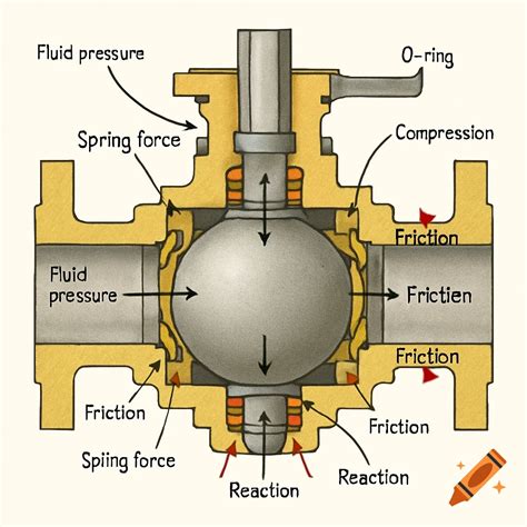 detailed cross sectional schematic diagram   trunnion mounted ball
