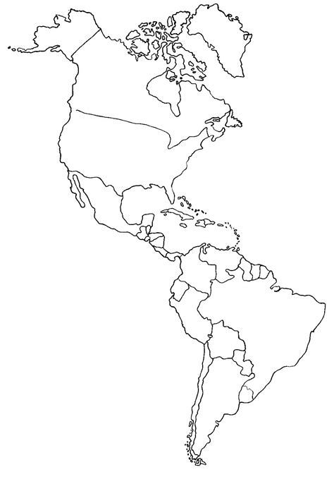 Continente Americano Mapa Político - NAZAEDU