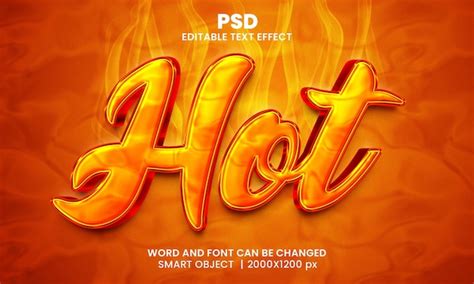 Premium Psd Hot D Editable Text Effect Premium Psd With Background