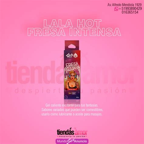 Lala Hot Lubricante Caliente Fresa Sabores En Lima 993890429
