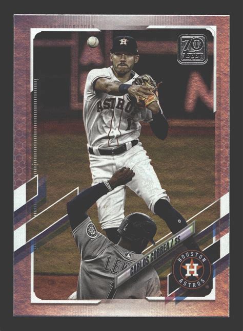 2021 Topps 253 Carlos Correa RAINBOW FOIL Houston Astros EBay