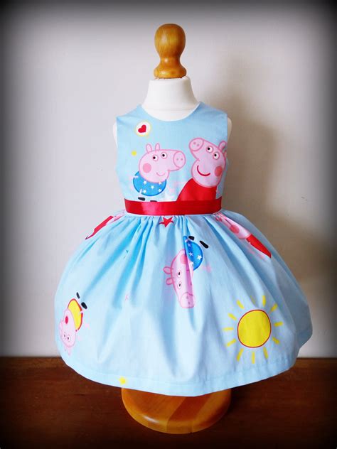 Peppa Vestidos De Cerdo Vestido De Pastel De Mole Vestido De Etsy