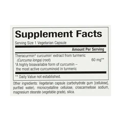 Curcuminrich® Double Strength Theracurmin® 60 Mg 30 Vegetarian