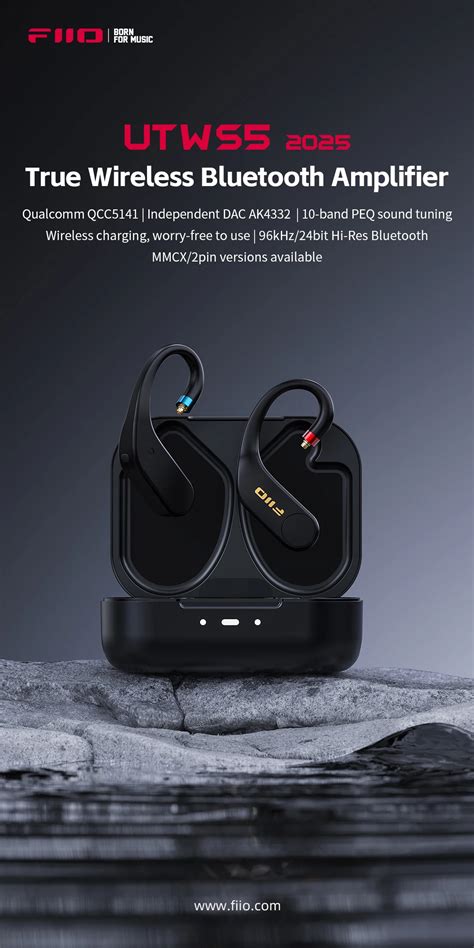 FiiO UTWS5 2025 True Wireless Bluetooth Earbuds Hook Amplifier — HiFiGo