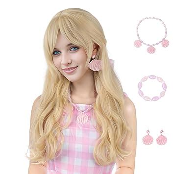 Amazon Mupul Blonde Wig With Bangs Wavy Long Blonde Curly Wig Cosplay Halloween Costume