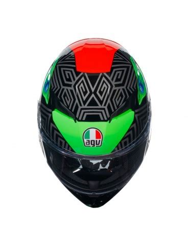 Helmet Agv K E Mplk Kamaleon Black Red Green