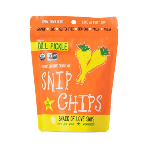 2 Oz Dill Pickle Snip Chips By Wonderfully Raw Thrive Market