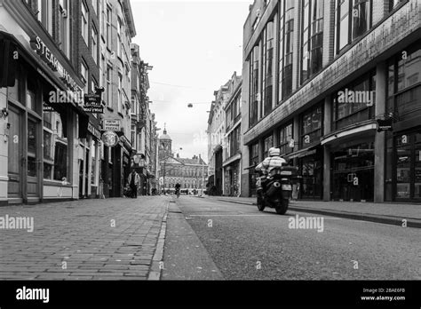 Amsterdam Red Light District Without Tourists Stock Photo Alamy