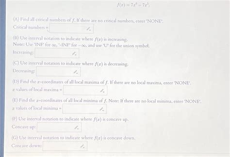 Solved Suppose Thatfx2x6 6x5a ﻿find All Critical