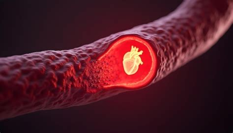 Medical Illustration Of Heart Disease And Atherosclerosis In Artery