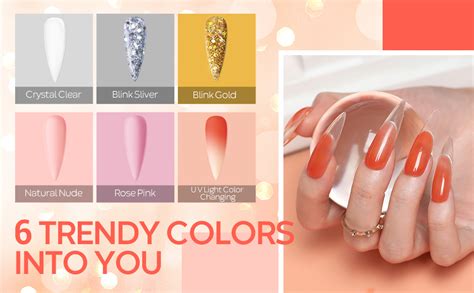 Modelones Polygel Glitter Colours Set Clear Nude Polygel Starter Set Without UV Lamp With Base