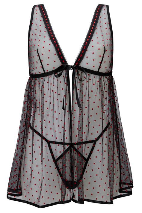 Lingerie The Mesmerising Crotchless Babydoll Set Ann Summers