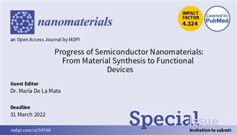 Pdf Nanomaterials Mdpi Special Issue
