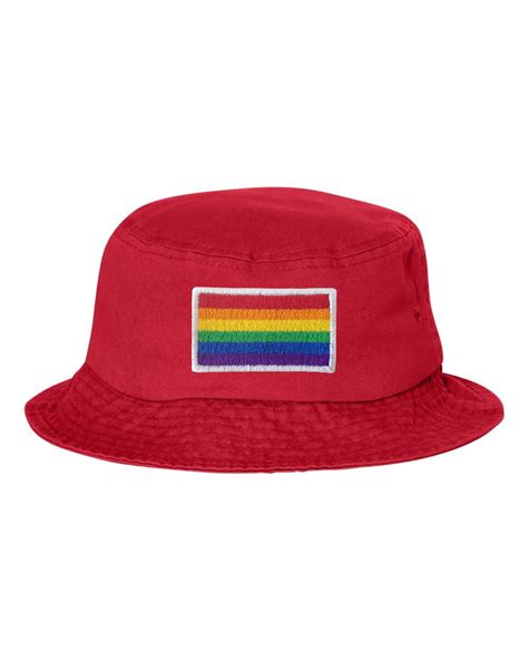 Adult Rainbow Gay Lesbian Pride Flag Embroidered Bucket Cap Dad Hat Walmart