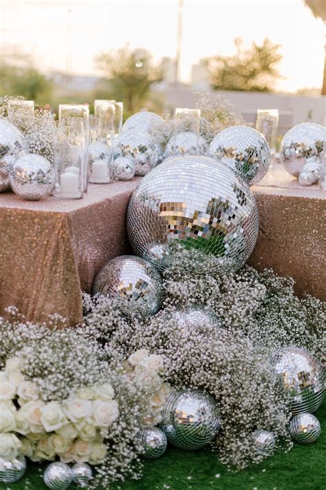 Nye Disco Balls Sequins And Babies Breath My Lovely Wedding Dubai