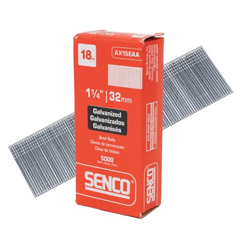 Senco 1 1 4 18Ga Galvanized Brad Nail 5000ct Schillings