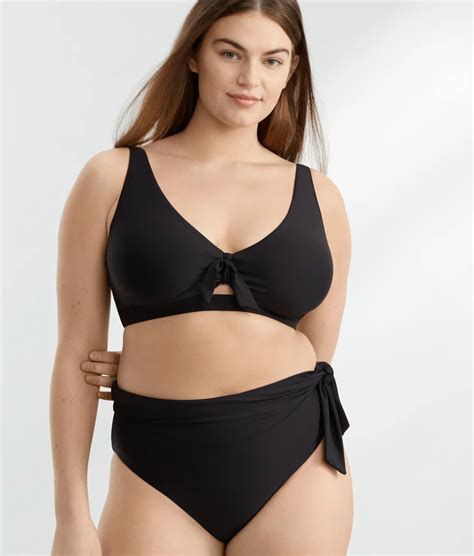 Birdsong Eco Onyx Tie Front Bikini Top