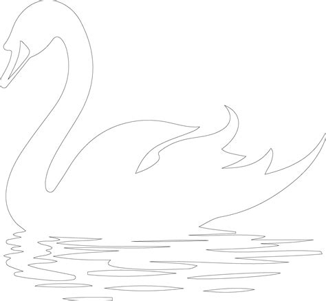 swan outline silhouette 38488359 Vector Art at Vecteezy