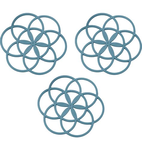 Pcs Thicker Silicone Trivet Mat Hot Pot Holder For Table Hot Dishes Pots Pans Non Slip