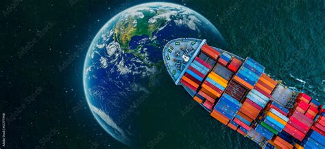 global business import export logistic  transportation  container