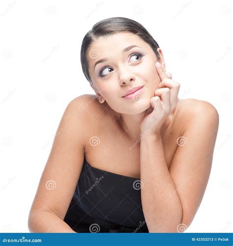 Donna Allegra Del Brunette Immagine Stock Immagine Di Bellezza